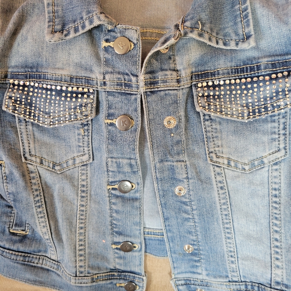 5/6 Jean Jacket Bling